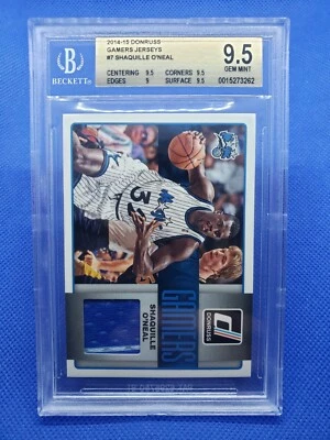 2014 Donruss SHAQUILLE O'NEAL Shaq BGS 9.5 Game Worn Jersey card ORLANDO MAGIC - Image 1 of 4