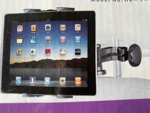 Universal Car Headrest Tablet Kit Mount Holder Travel iPad 360° Rotating iPhone - Picture 1 of 10