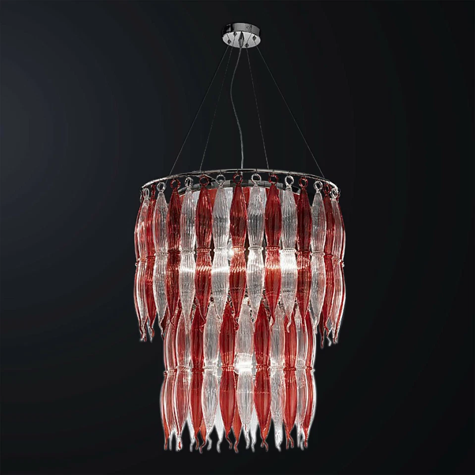 Lámpara de araña de cristal de Murano de diseño moderno 5 luces BGA 3057-S40 Foto 1 de 1