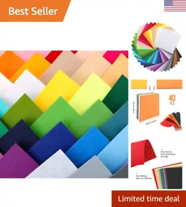 40PCS 12 x 12”30 X 30cm, 2mm Thick Stiff Felt Fabric Sheets Assorted Colours ... - Picture 1 of 9