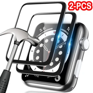 FULL COVER 3D Tempered Glass Screen Protector For Apple Watch 10 9 Ultra 8 7 6 - Zdjęcie 1 z 11