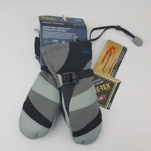 Cabela’s Gore-Tex Pinnacle Black & Gray Mittens Mitts Small / Medium - Picture 1 of 8
