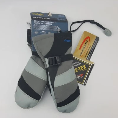 Cabela’s Gore-Tex Pinnacle Black & Gray Mittens Mitts Small / Medium - Image 1 of 4
