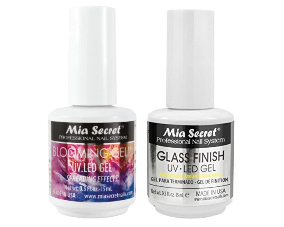 Mia Secret Blühgel UV LED Gel 0,5 Unzen & Glasoberfläche UV-LED Gel 1/2 Unzen SET - Bild 1 von 1