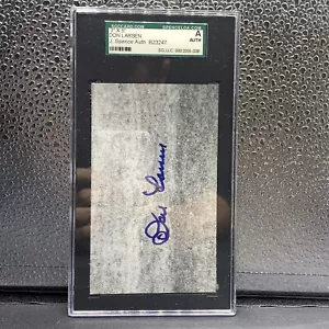 DON LARSEN SIGNED MINT CUT SGC/JSA NEW YORK YANKEES WORLD SERIES Perfect Game - Picture 1 of 2