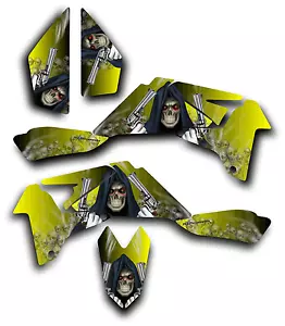 SUZUKI LTR450 R GRAPHICS DECAL KIT GRIM REAPER REVENGE Sticker LTR 450 YELLOW - Bild 1 von 1