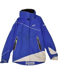 Puma Damen Windbreaker Jacke mit Kapuze UK 8 Small Blau Colourblock AW17 - Bild 1 von 4