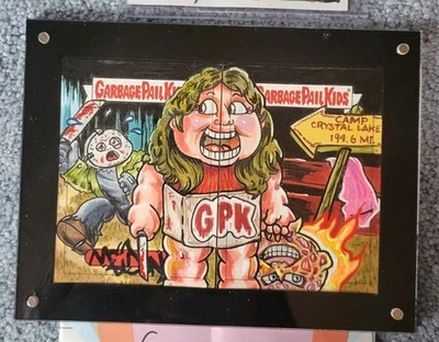 GPK Double Sketch Sleepaway Camp Jason Voorhees Freddy Kruger Garbage Pail Kids - Image 1 of 2