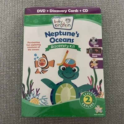Baby Einstein: Neptune's Oceans  Discovery Kit • DVD/CD • Level 2 • New / Sealed Foto 1 de 2