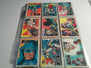Batman 1966 Topps Trading Cards Complete Black & Red Bat Set of 55 & 44 Cards - Picture 1 of 14