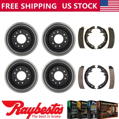 Kit de tambores de freno y zapatas de freno delantero trasero para camioneta Chevrolet 1951-1955 freno de 11" Foto 1 de 4