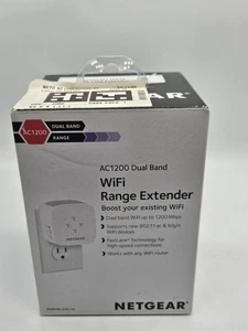 Extensor de alcance WiFi NETGEAR AC1200 - blanco, modelo # EX6110, nuevo en caja - Imagen 1 de 4