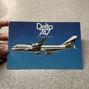 Vintage Delta Airlines 747 Superjet Werbeprospekt - Bild 1 von 17