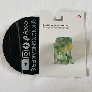 Lululemon Small Criss-Cross Claw Clip Hair Accessory GNSY Green Yellow One Size - Picture 1 of 4