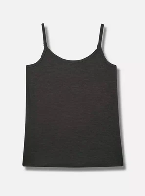 TORRID Active Cami Talla 2 XXL Negro Profundo Suave Rendimiento Correas Sin Mangas Foto 1 de 4