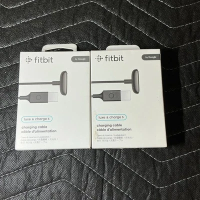 Fitbit Luxe & Charge 5 Charging Cable Genuine 2 pack NEW in boxes FREE SHIPPING - Image 1 of 2