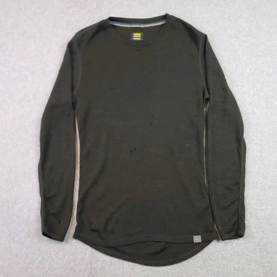 Meriwool Shirt Mens Medium Dark Gray 250g Merino Wool Base Layer Top Crew - Image 1 of 4