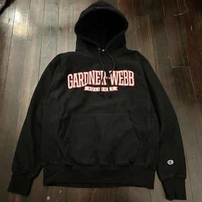 Sudadera con capucha Champion tejido inverso negra para hombre mediana Foto 1 de 4