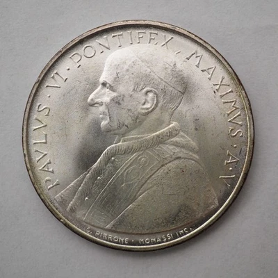 Vatican 1967  500 Lire Silver CoinFREE SHIP! C0258 - Image 1 of 2