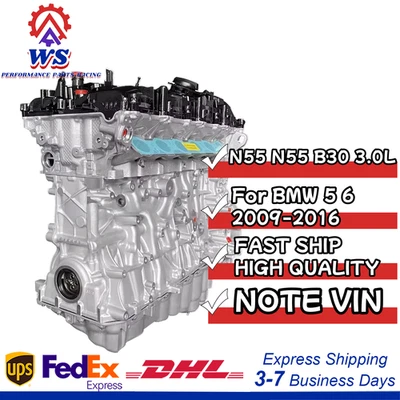 Long Block Engine Assembly For BMW 535 530 X5 X6 M235i N55B30 3.0L L6  2009-2016 - Image 1 of 4