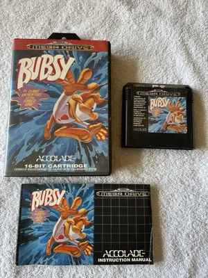 Sega Mega Drive Game Bubsy in Claws Encounters of the Furred Kind UK PAL Boxed - Image 1 of 4