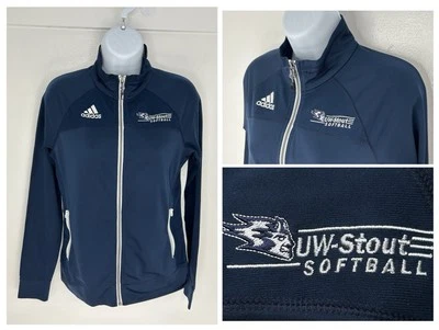 University Wisconsin Stout Adidas Jacket Size XS Softball Blue Devils NCAA - Image 1 of 4