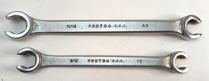 2 Profi Proto Open Double End Flare Nut Line Schraubenschlüssel 1/2, 9/16, 5/8, 11/16 - Bild 1 von 7