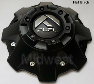 1 New 1001-63-B Fuel Off-Road Flat Black Wheel Rim Center Cap w Screws - Picture 1 of 7