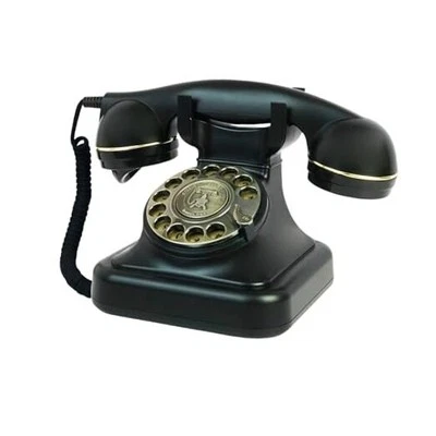Retro Telephone,  Black Corded Telephones of 1930s, Vintage Landline Home  - Image 1 of 4