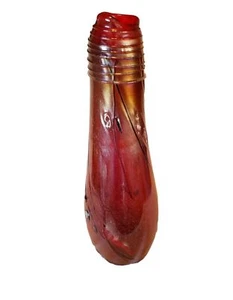 Einzigartige Fusion Art Glas Cranberry farbige Vase Handarbeit - Bild 1 von 6