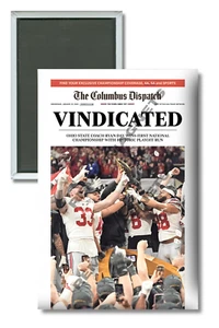 2024 Ohio State Buckeyes National Champions The Columbus Dispatch 2" x 3" Magnet - Bild 1 von 3