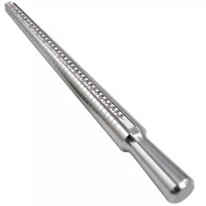 Metal Ring Sizer Guage Mandrel Finger Sizing Stick Measure Standard Tool - Picture 1 of 44