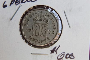 GREAT BRITAIN 6 PENCE 1938 SILVER KM852 - Picture 1 of 2