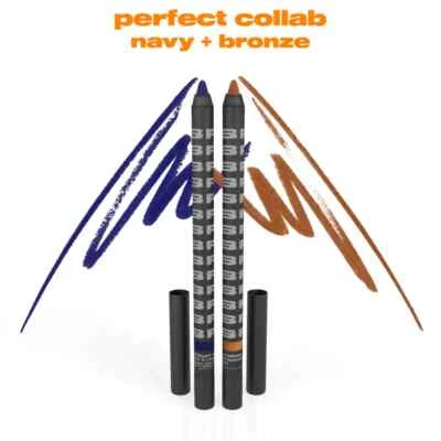 BEAUTY FOR CERTAIN PERFECT COLLAB EYELINER DUO - NAVY & BRONZE  (NIB) - Image 1 of 2