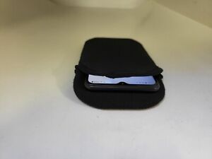 7" x 3.5" Black Soft Padded Flip Top Pouch Carrying Case for Smart Phone V1