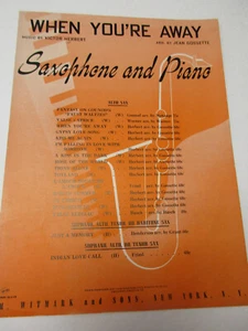 Victor Herbert When You're Away E Flat Alto Saxophone & Piano Sheet Music - Picture 1 of 4