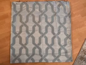 BRAND NEW SAGE JACQUARD SHOWER CURTAIN WITH HOOKS RINGS - Picture 1 of 5