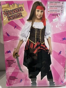 Pirat Freibeuter Schatz Kostüm Halloween Cosplay Kleid Kind Large 12-14 - Bild 1 von 9