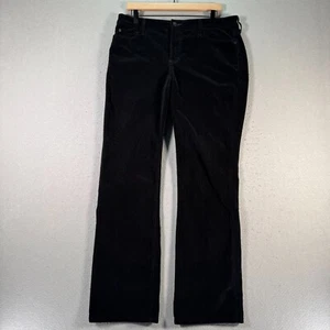 NYDJ Bootcut Corduroy Pants Womens 12 Black Dark Wash Comfort Relaxed Lift Tuck - Picture 1 of 13