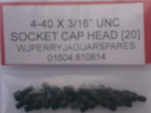 4-40 X 3/16" UNC CAP HEAD SOCKET / ALLEN SCREWS UCS12-11/1.5 x 20 - Picture 1 of 1