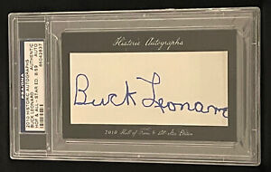 Buck Leonard 2010 Historic Autographs #'d 8/59 w/ PSA/DNA Authentication HOF 81