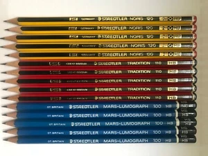 15 VINTAGE STAEDTLER PENCILS: "NORIS" / "TRADITION" / "LUMOGRAPH" - UNUSED, NOS - Picture 1 of 4