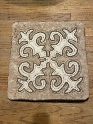 Funda de almohada de lana hecha a mano Asia Central tostada/marrón 19”x 19” totalmente nueva multiuso Foto 1 de 4