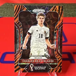 2022 Prizm FIFA World Cup Qatar CHARLES De KETELAERE Choice Tiger Stripe #195 - Picture 1 of 2