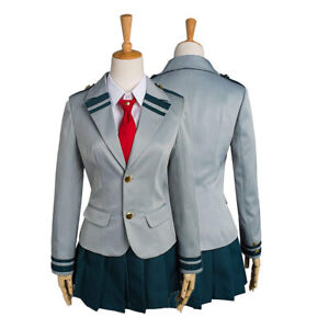 My Hero Academia Tsuyu Ochako School Girl Uniform Costume Suit for Cosplay Party