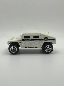 Vintage 1997 Hot Wheels Mainline #188 Hummer Humvee White Police - Picture 1 of 6
