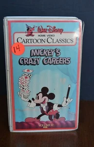 1984 DISNEY HOME VIDEO Cartoon Classics Mickey's Crazy Careers Orig. Release VHS - Imagen 1 de 10