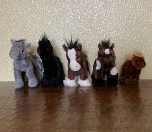 Ganz Webkins 5pc Mixed Horse Plush Set (No Codes) - Picture 1 of 16