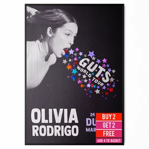 Olivia Rodrigo Guts Tour 24th June Concert Poster Print For Oliva Rodrigo Fans - Picture 1 of 9