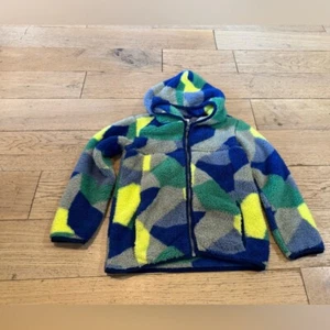 Hannah Anderson Colorful Geometric Fleece Jacket Kids Size 8 - Picture 1 of 6